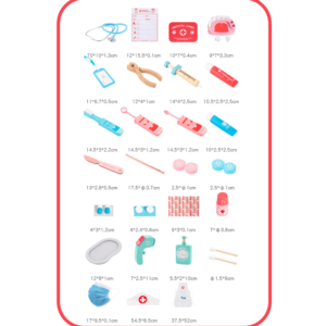 Set de juego Kit doctor pediátrico 37 piezas