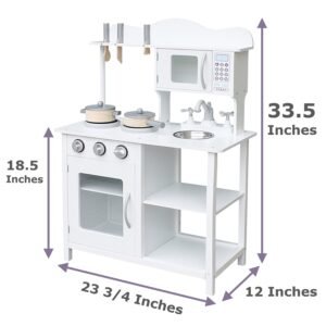 Cocina de madera Montessori con accesorios
